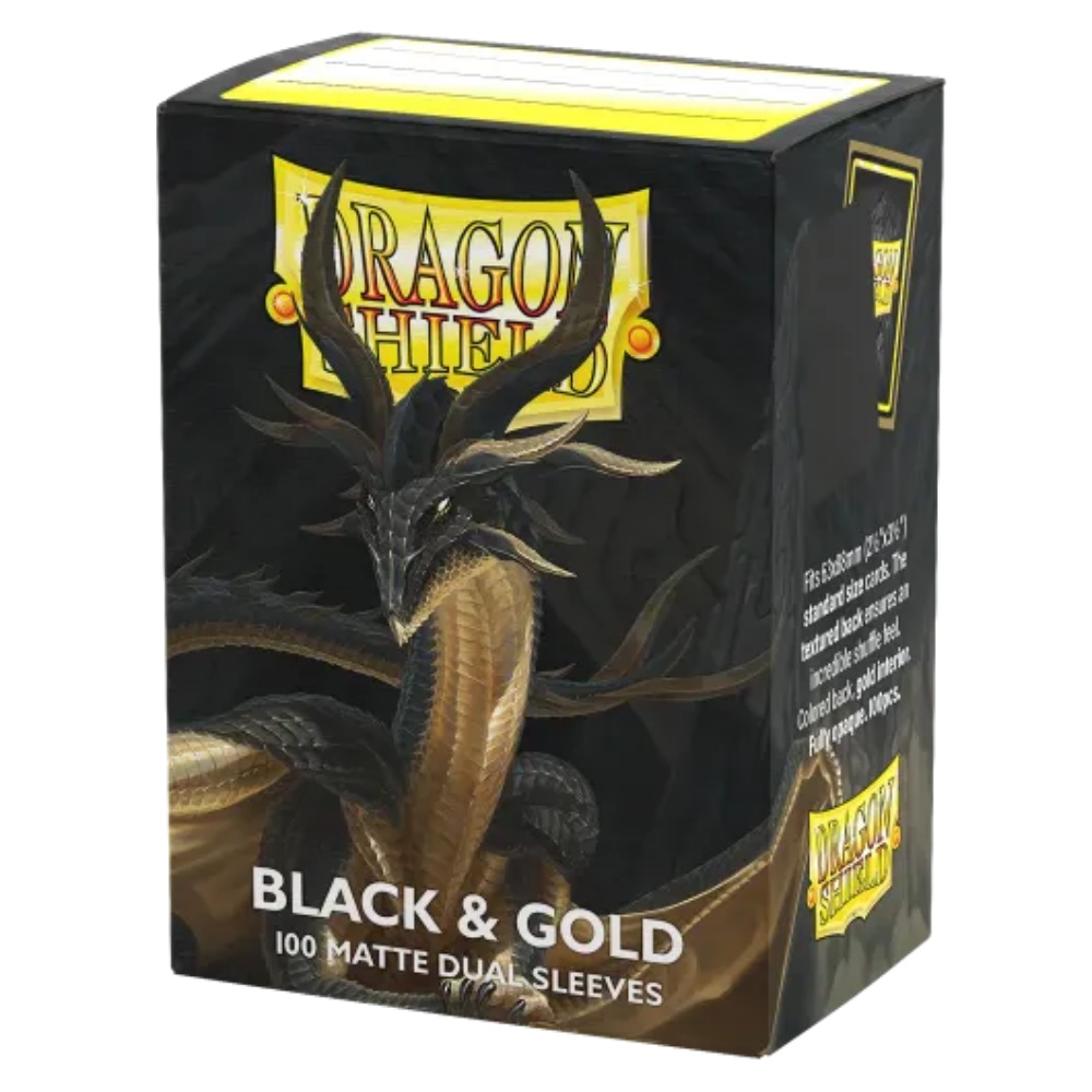 Dragon Shield: Black & Gold Matte Dual Sleeves
