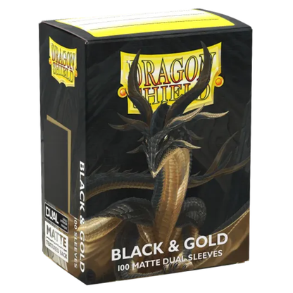 Dragon Shield: Black & Gold Matte Dual Sleeves