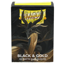 Dragon Shield: Black & Gold Matte Dual Sleeves