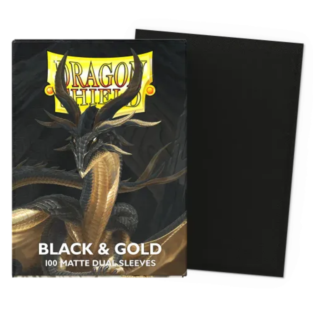 Dragon Shield: Black & Gold Matte Dual Sleeves