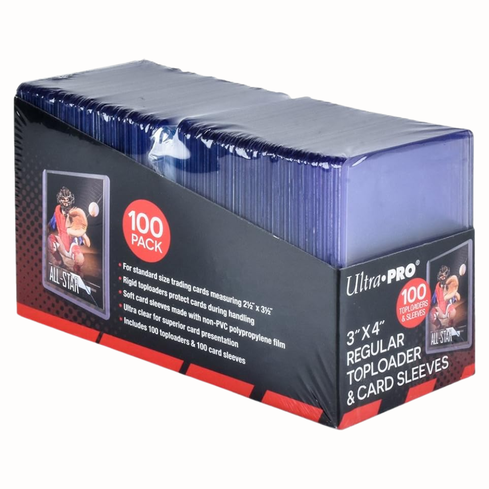 Ultra PRO Regular 3" x 4" Toploaders + Soft Sleeves