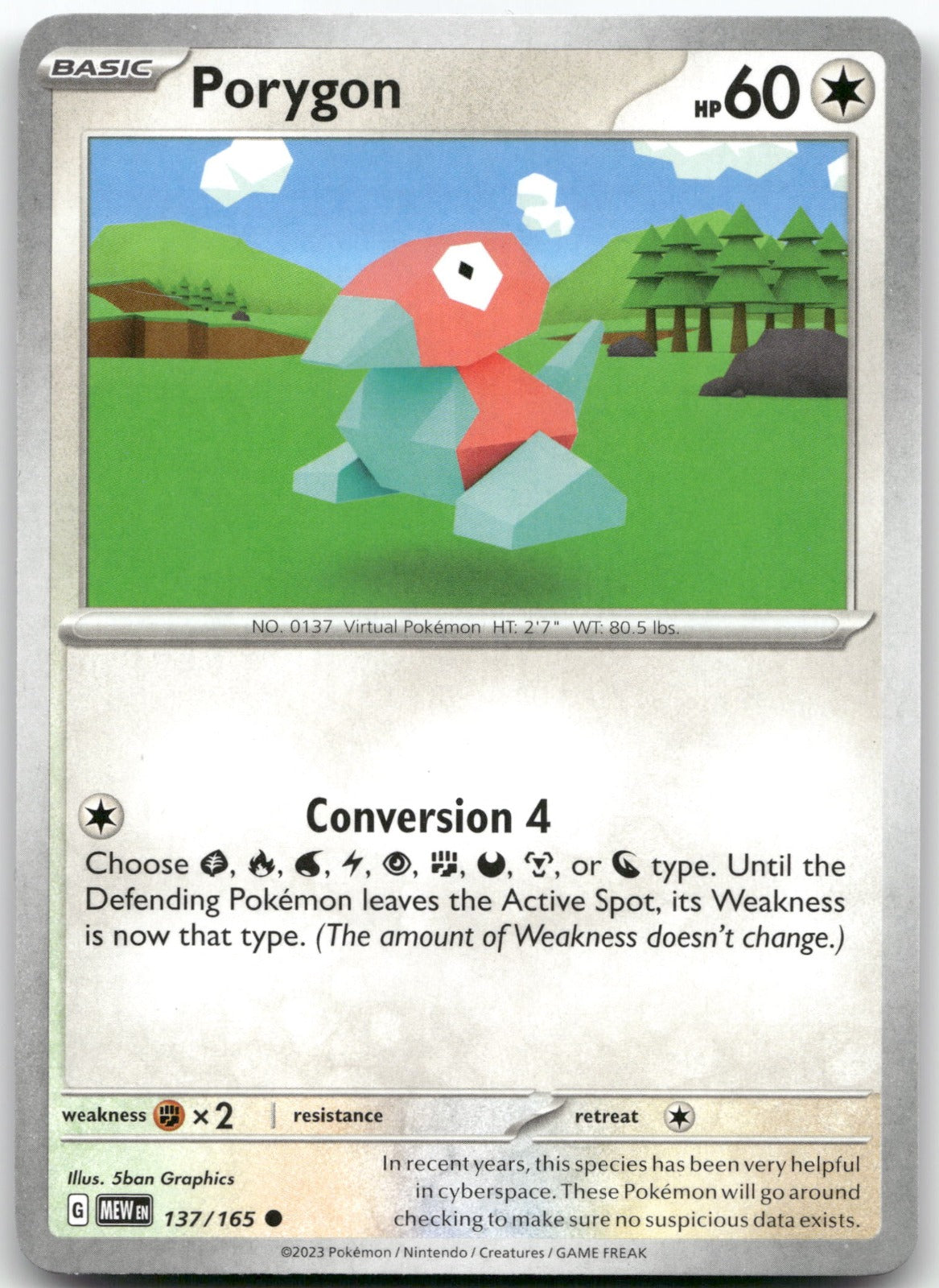 Porygon MEW 137/165 Common