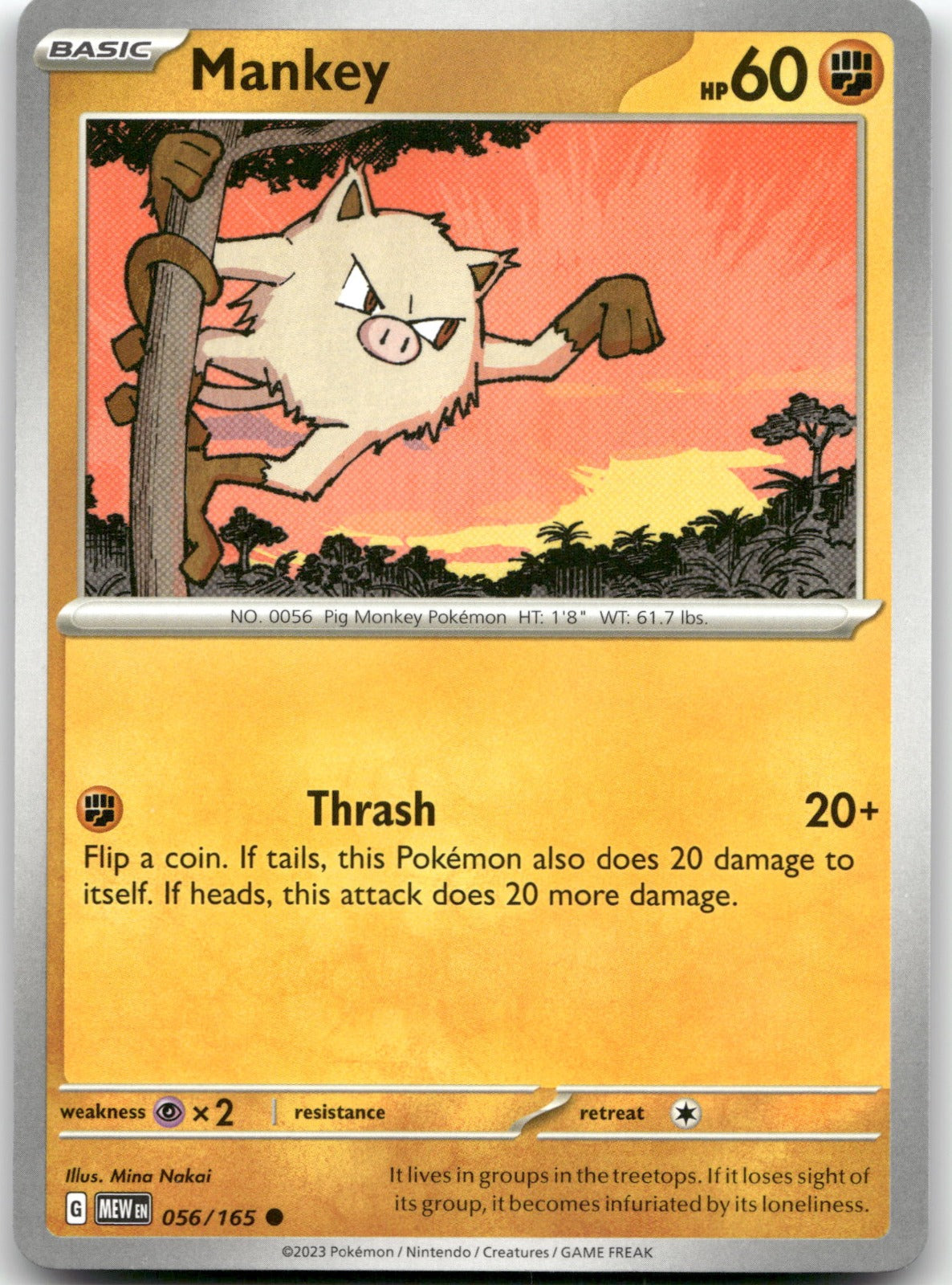 Mankey MEW 056/165 Common