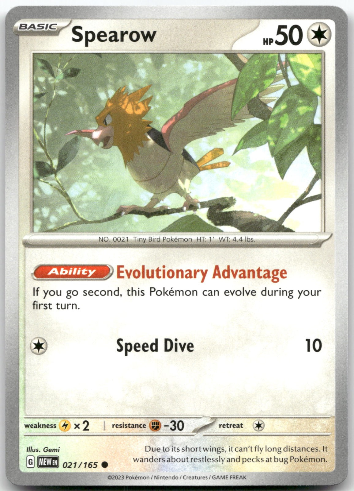 Spearow MEW 021/165 Common