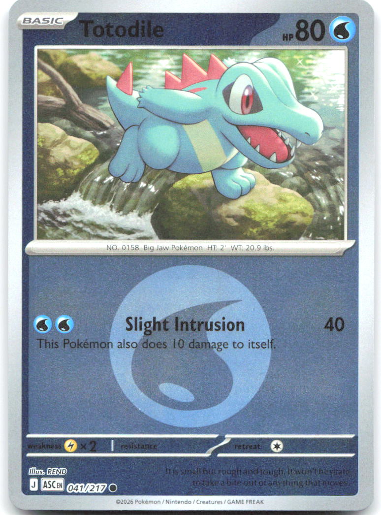 Totodile (Energy Symbol Pattern) ASC 041/217 Common Reverse Holo